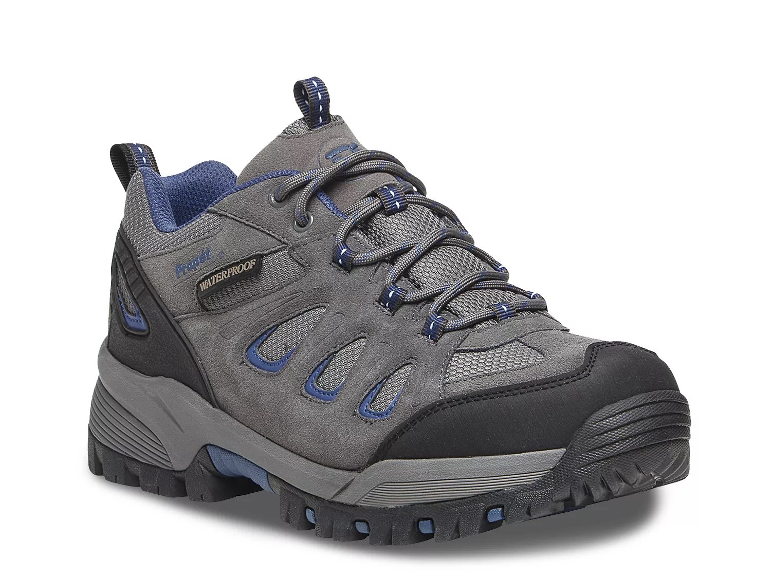 Propet Wide Width Ridge Walker Hiking Shoe | Men's | Grey/Blue/Black | Size 13 | Sneakers
