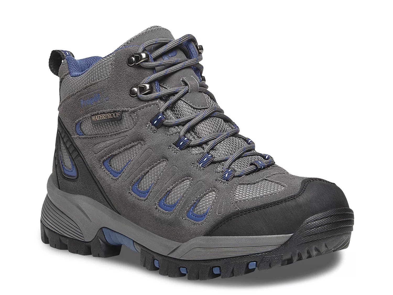 Propet Extra Extra Wide Width Pro Ridge Walker Hiking Boot | Men's | Grey/Blue | Size 15 | Boots | Hiking | Lace-Up