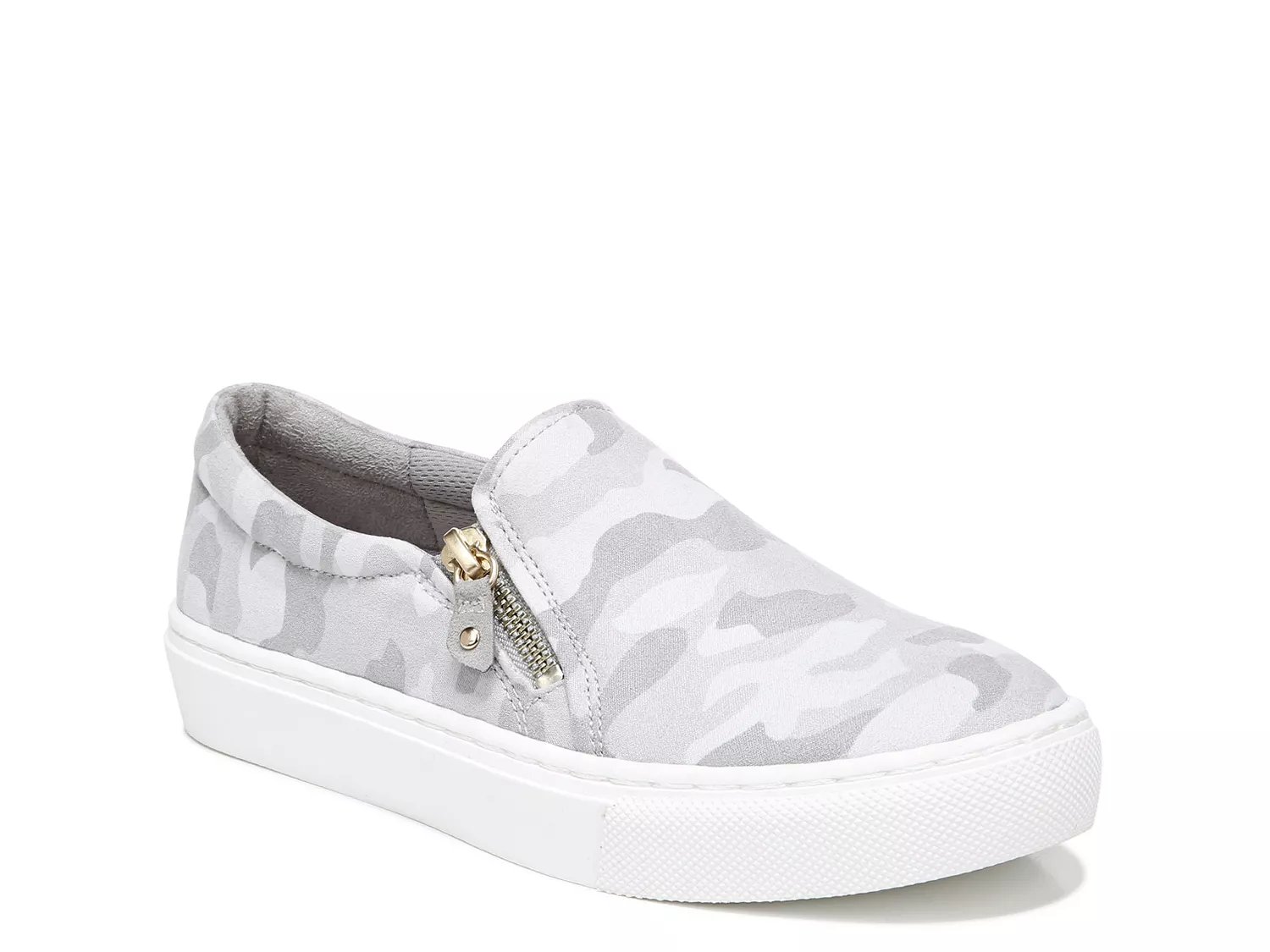 dr scholl's white slip on sneakers