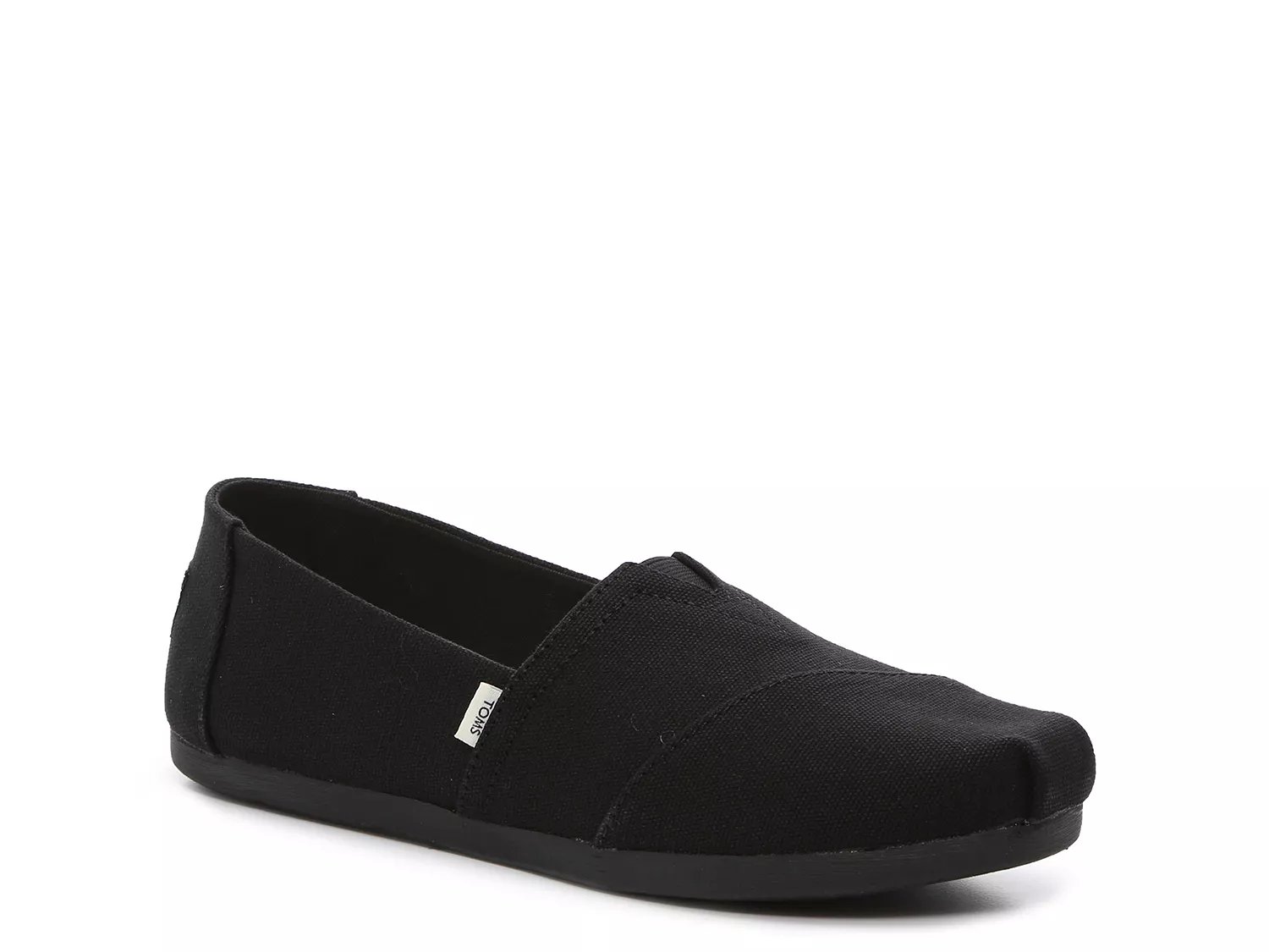 dsw black slip on