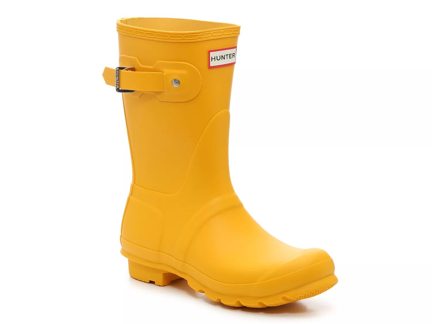 hunter short yellow rain boots