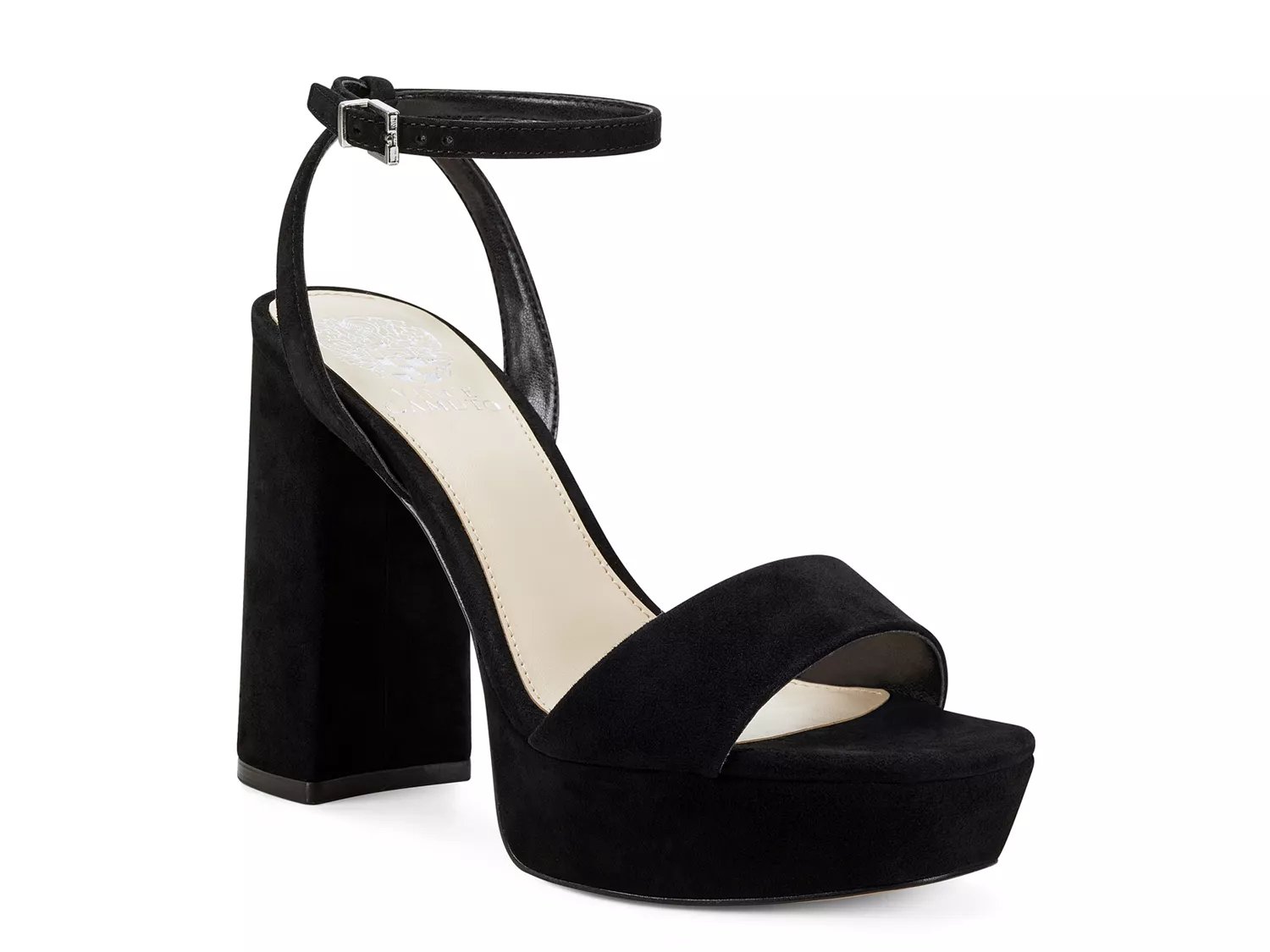 dsw black sandals heels