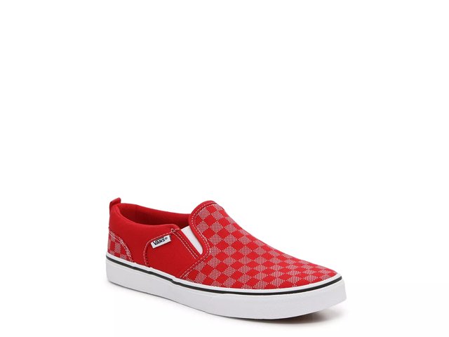 Kids red clearance slip on vans