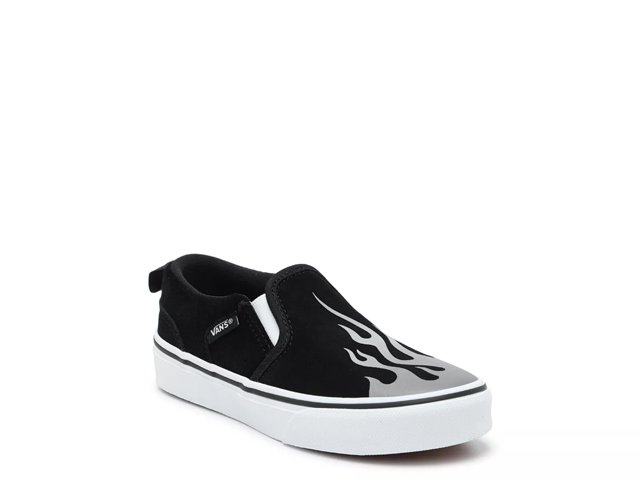 Black and white vans dsw sales