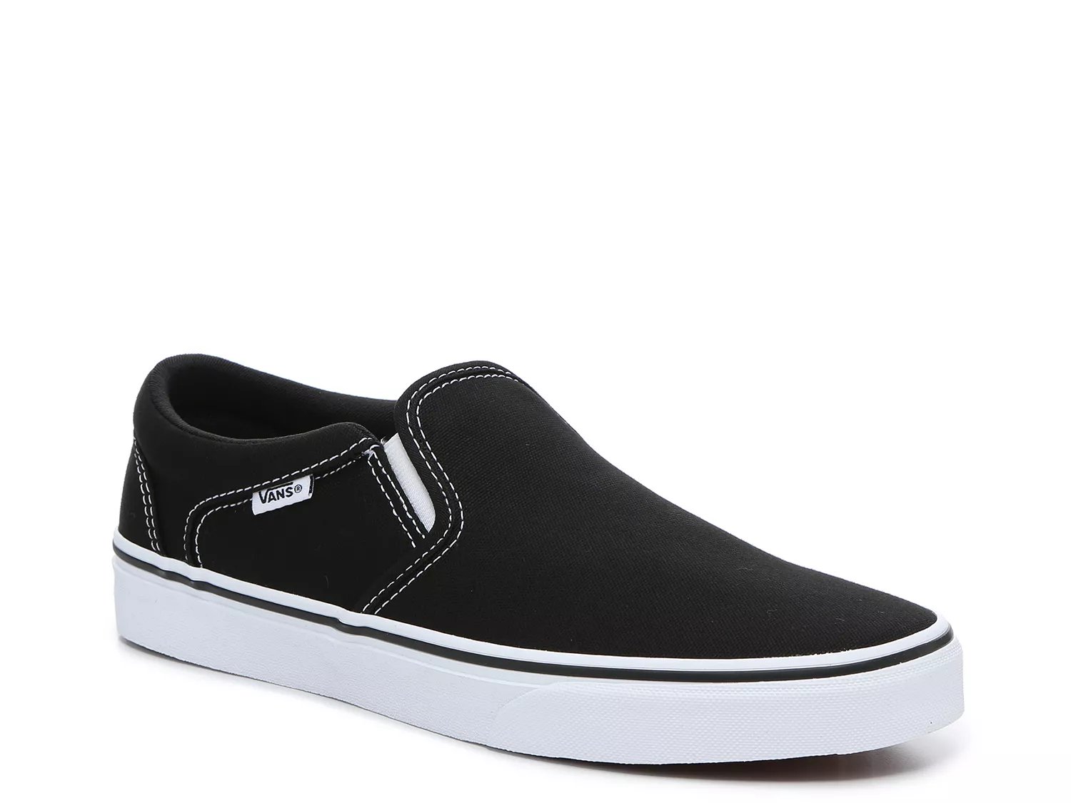 Vans black slip on sneakers sale