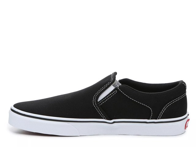 Vans asher black and white discount