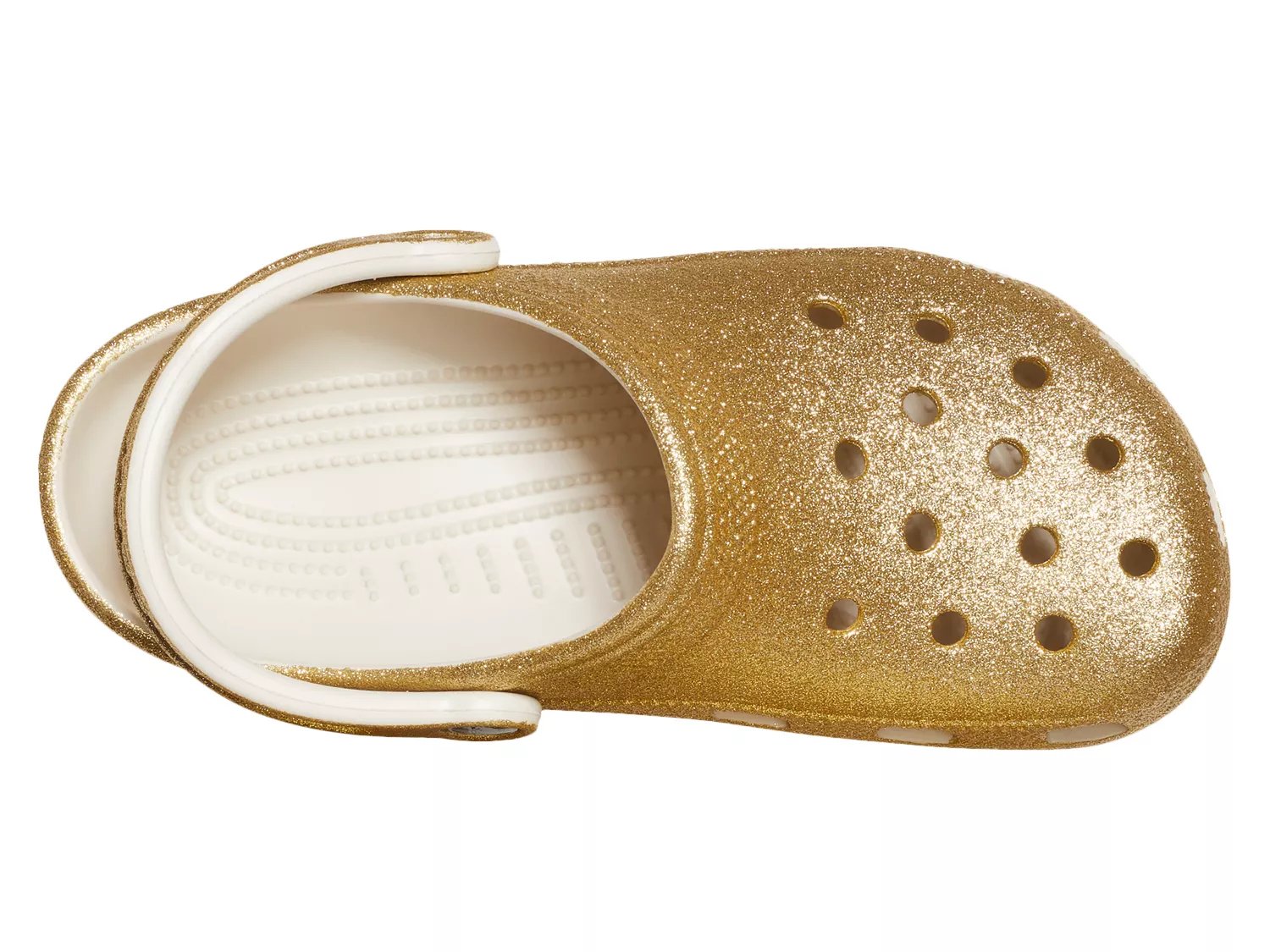 rose gold sparkly crocs