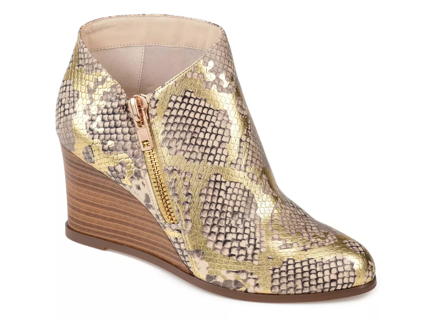 gold booties dsw