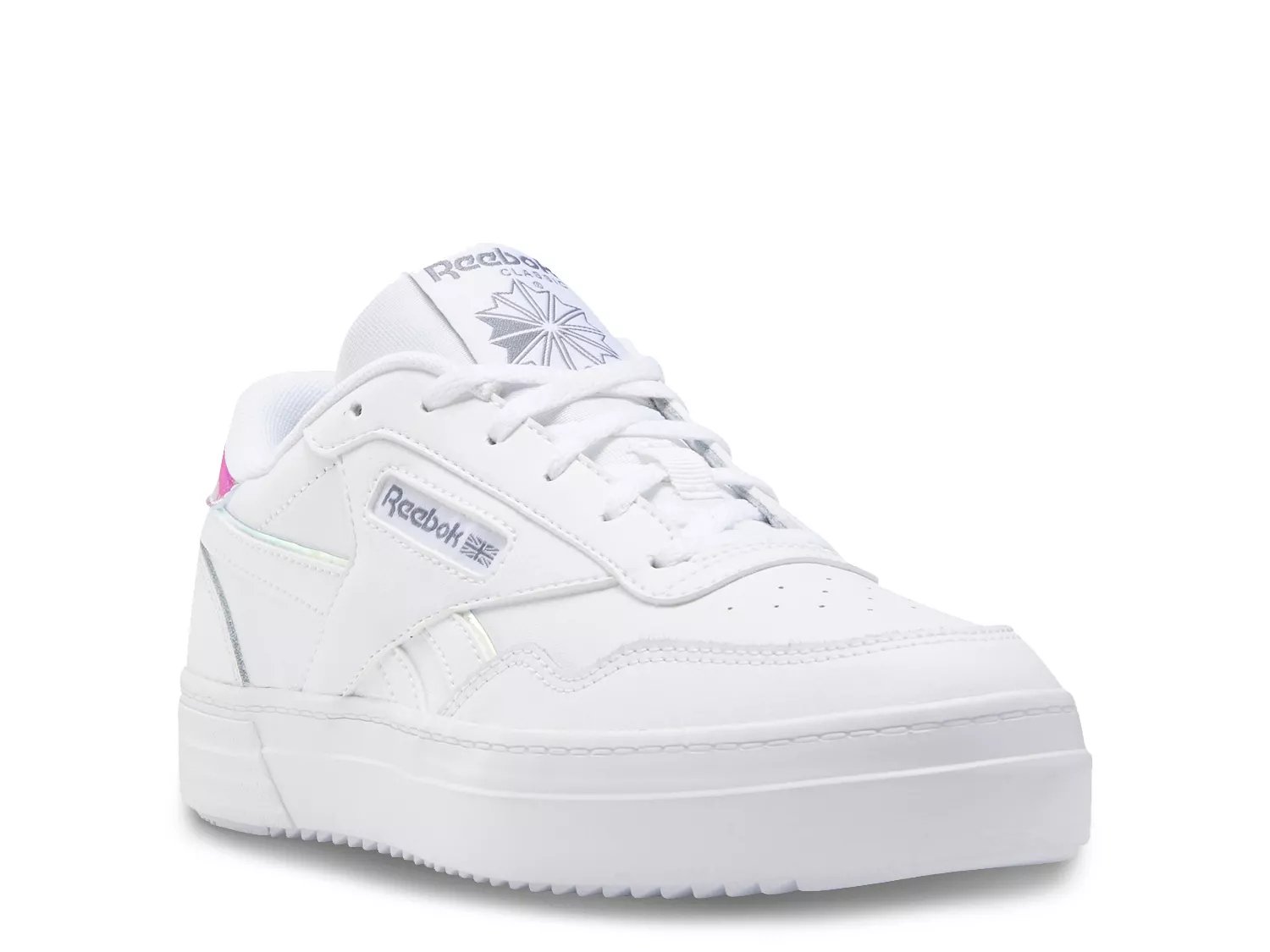  Reebok Tenis Club MEMT Txtl para mujer, Blanco/Vector