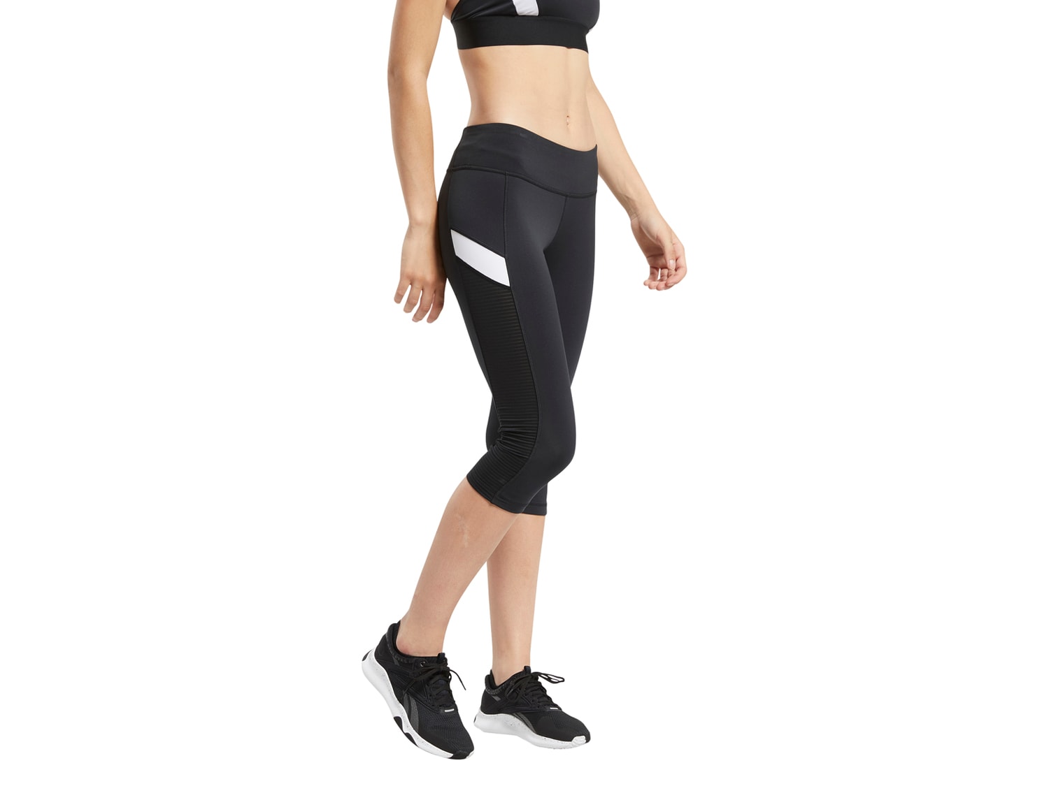 Reebok Workout Mesh Women's Capri Leggings - Free Shipping