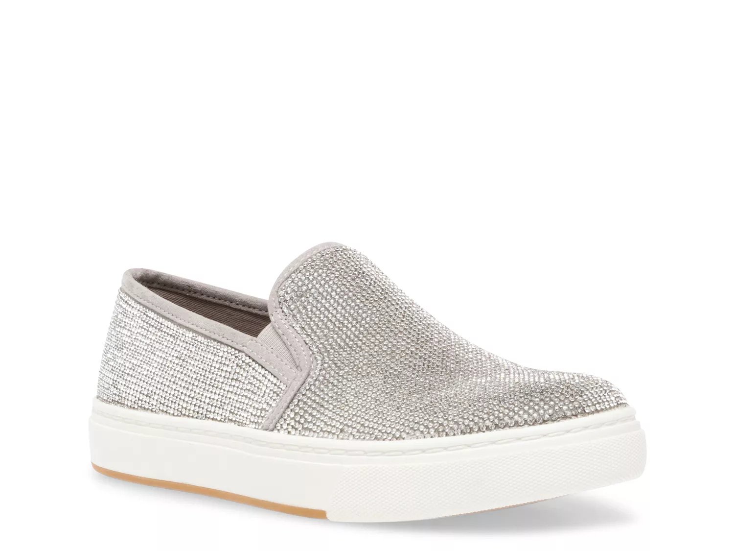 womens silver slip on sneakers