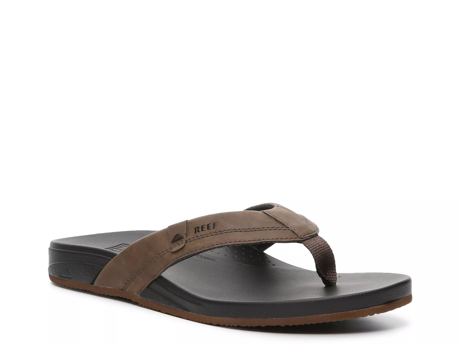 Reef men's leather on sale contoured cushion sandal