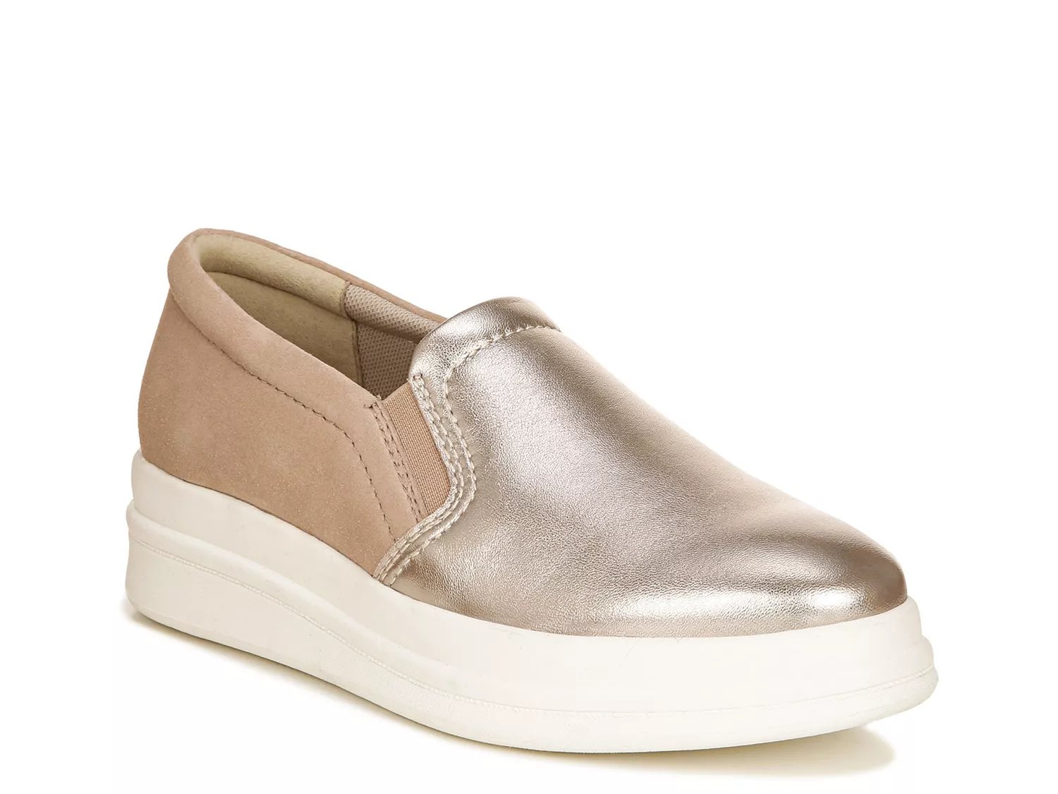 dsw gold sneakers