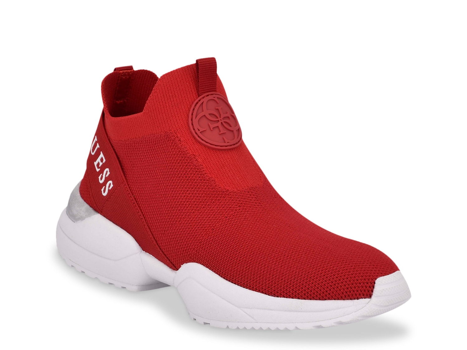 red guess tennis shoes