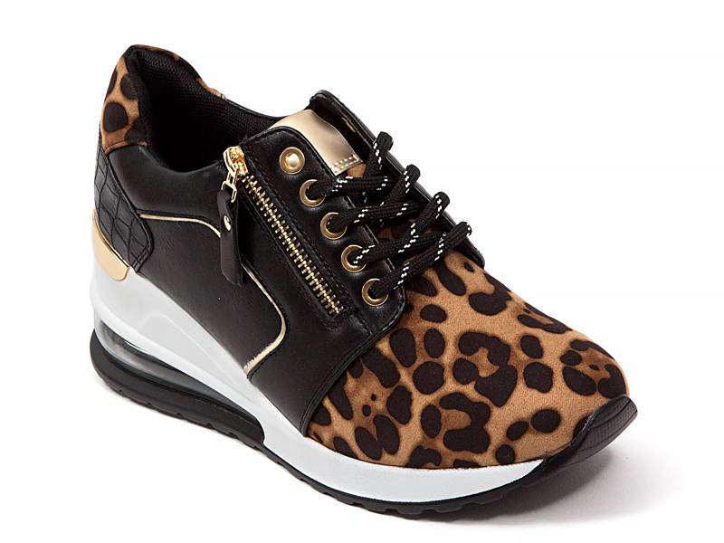 Wedge leopard sneakers sale