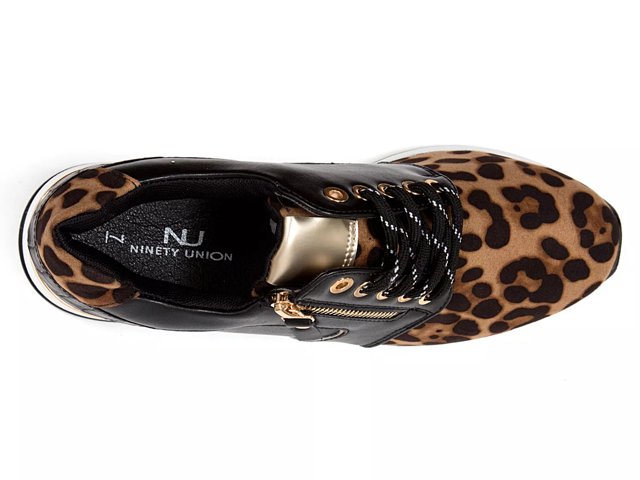 Wedge store leopard sneakers