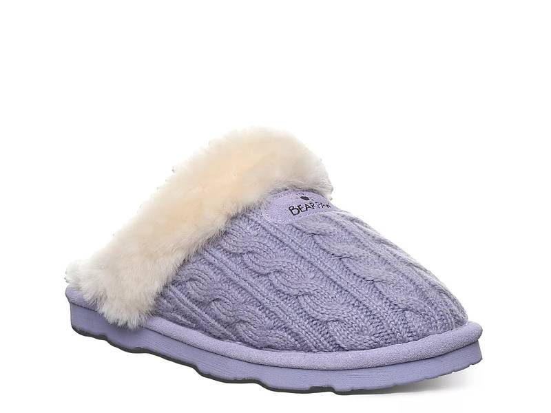 Ladies Fuzzy Scuff Slippers