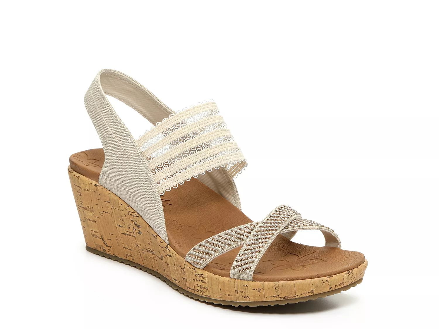 Skechers beverlee high tea wedge online sandal