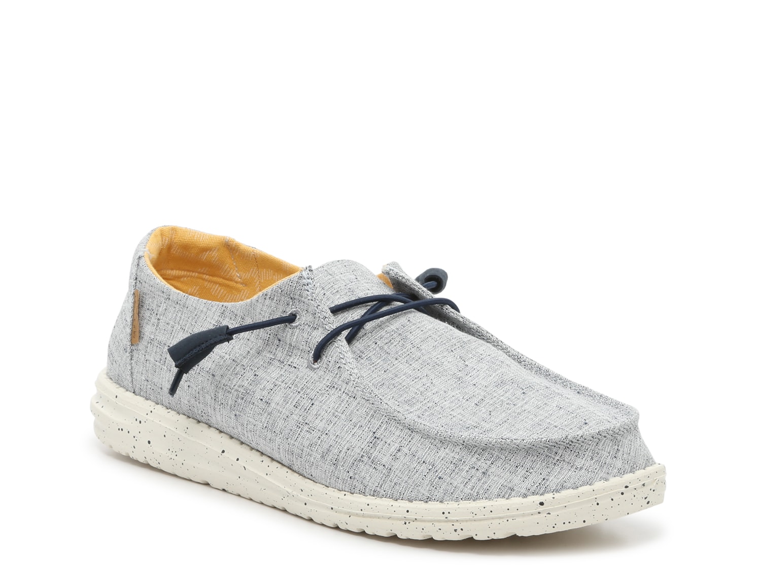 Hey Dude Womens Wendy Linen Chambray White Blue Casual Shoes