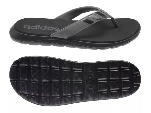 adidas Comfort Flip-Flops - Black, Men's & Essentials