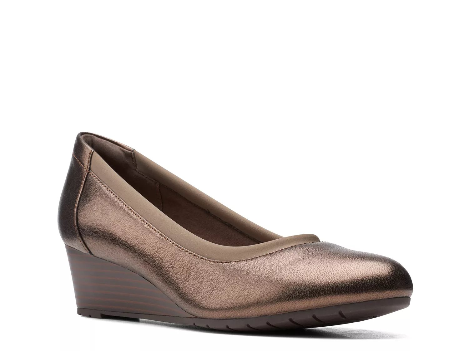 Clarks Mallory Berry Wedge Pump