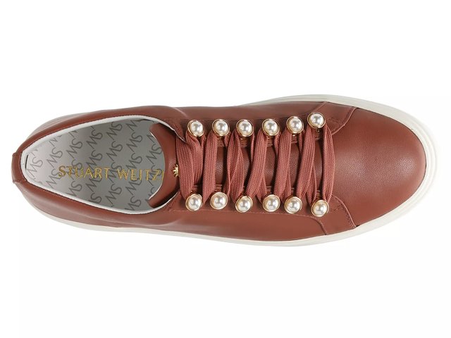 stuart weitzman excelsa leather sneaker