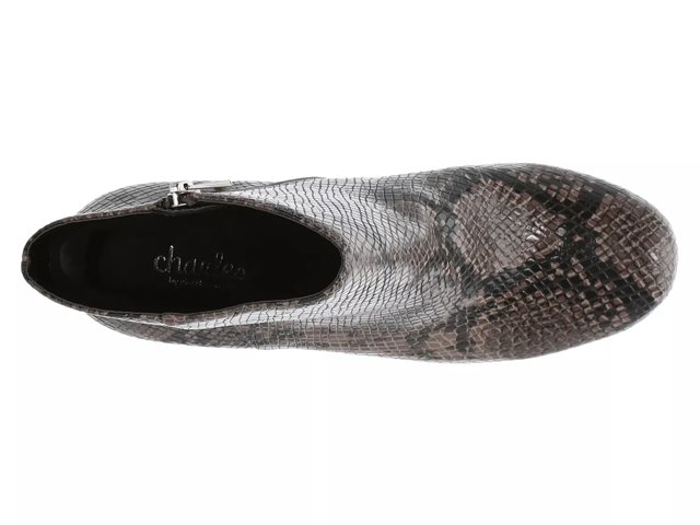 charles david snakeskin booties