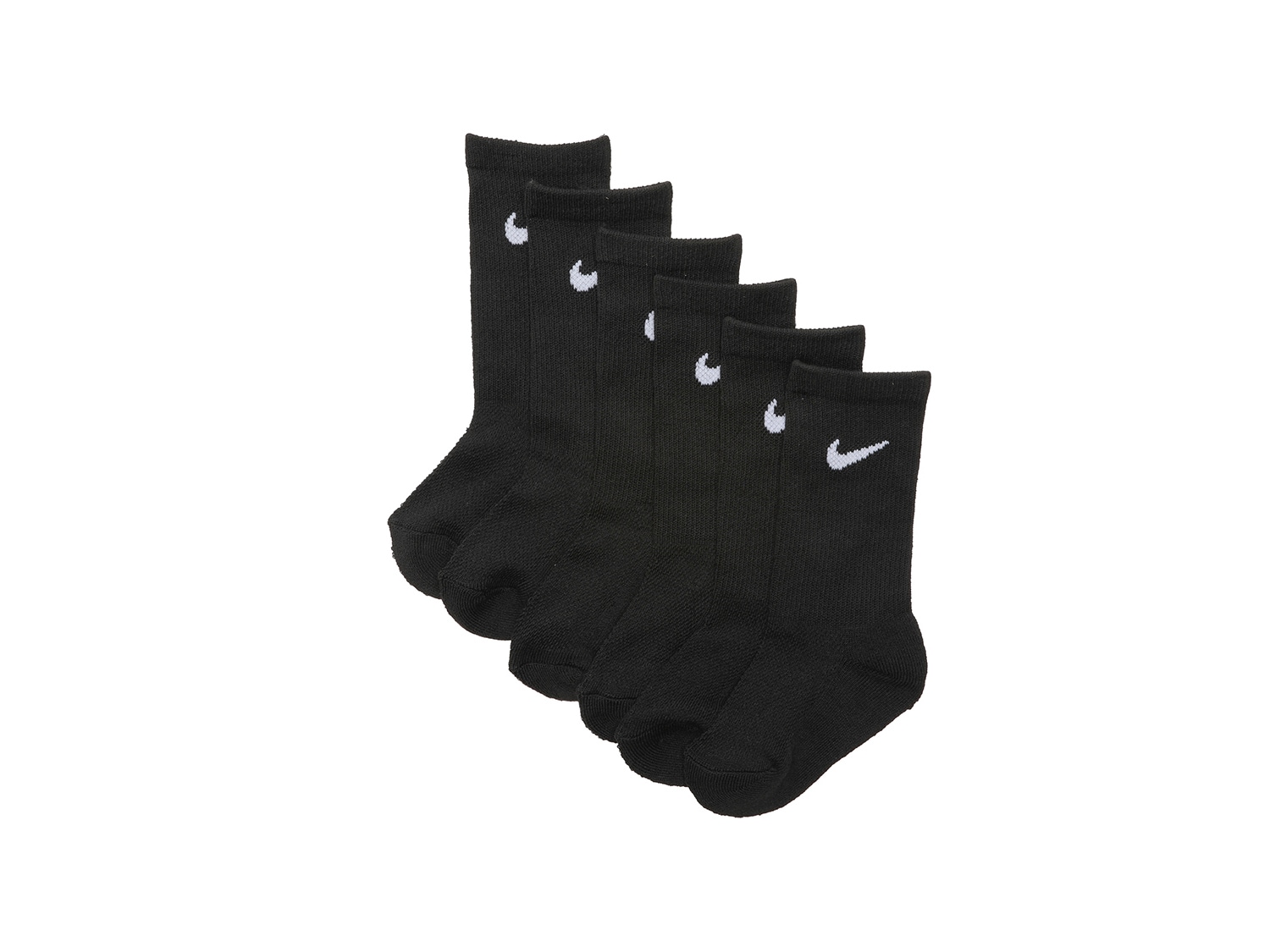 Nike Solid Kids' Crew Socks - 6 Pack - Free Shipping | DSW