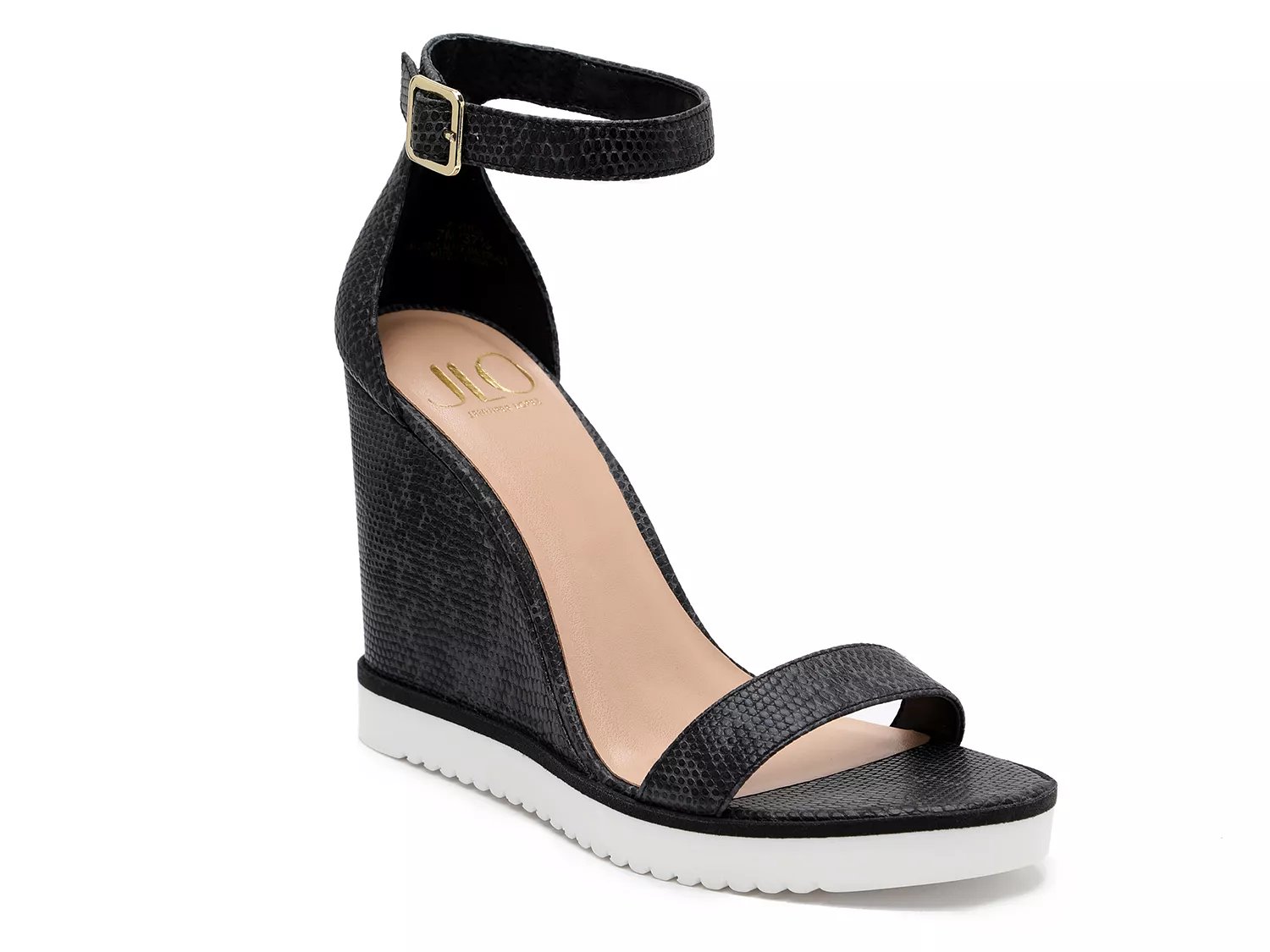 dsw black wedge sneakers