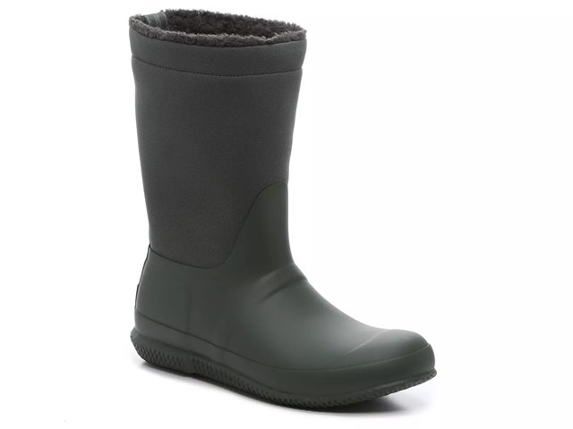 HUNTER Original Roll Top Sherpa Rain Boot - Women's - Free Shipping | DSW