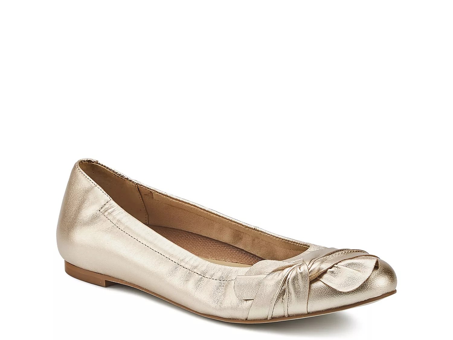 womens gold ballet flats