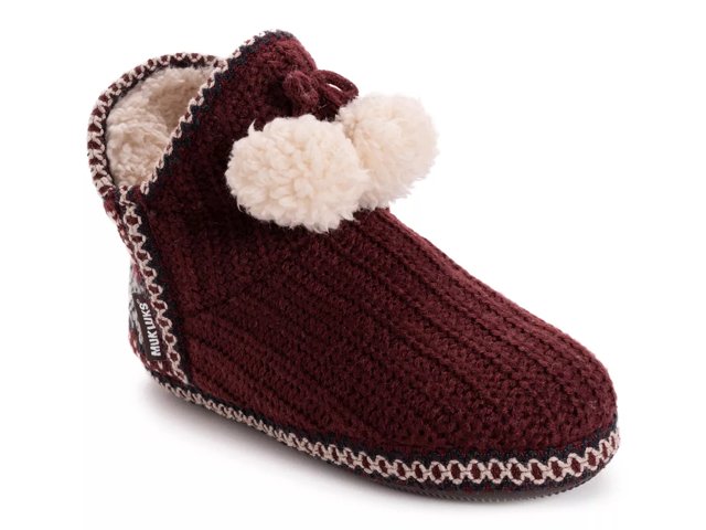 Muk luks amira deals knit bootie slippers