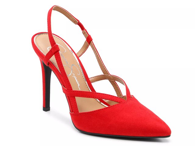 Red strappy heels dsw discount