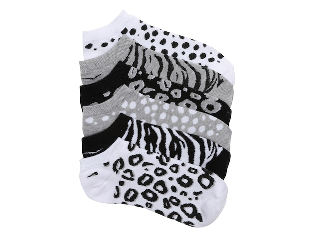 Mix No. 6 Animal Print Women's No Show Socks - 6 Pack - Free Shipping | DSW