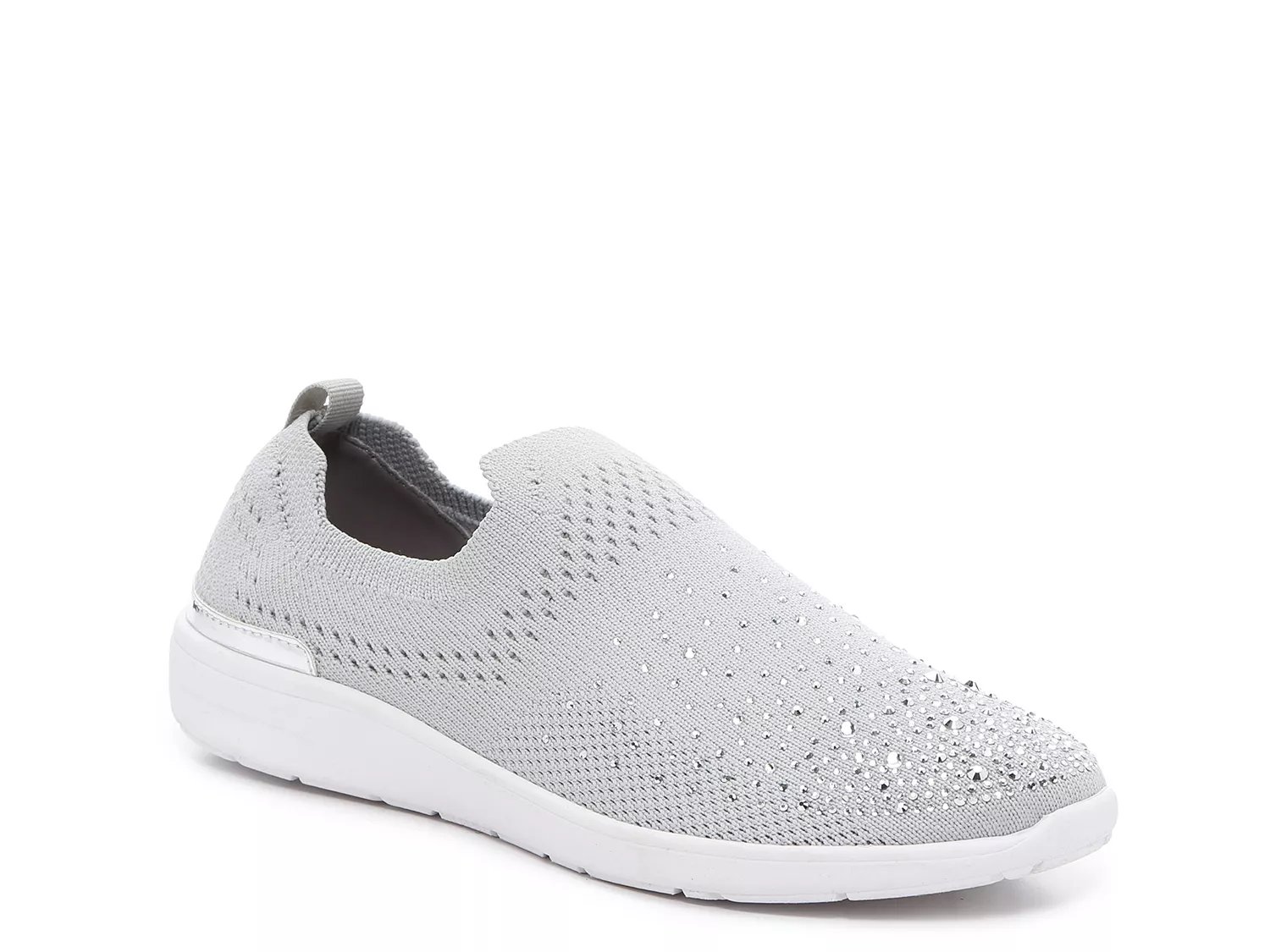 gray slip on tennis shoes