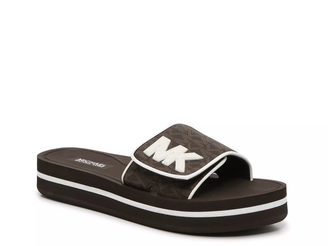 Michael Michael Kors Logo Platform Slide Sandal - Free Shipping