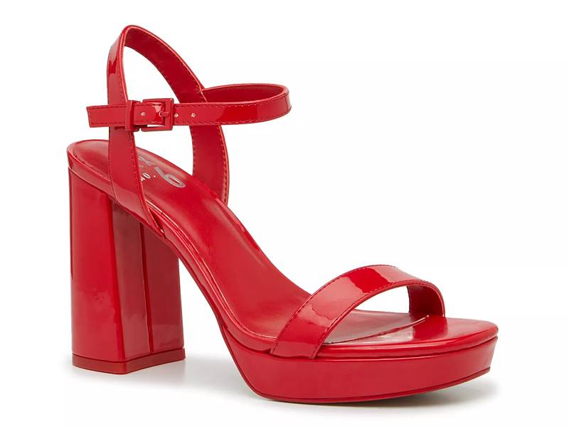 Red sandals at dsw shops