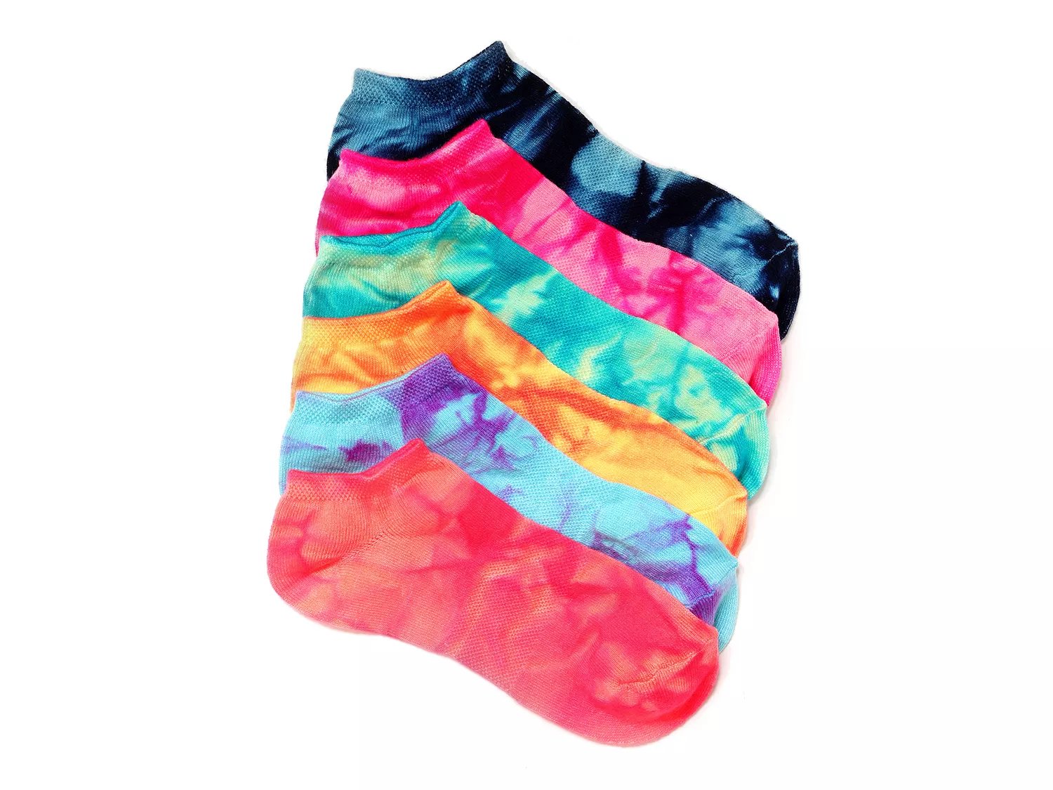  Arch Tie Dye Women's No Show Socks - 6 Pack 