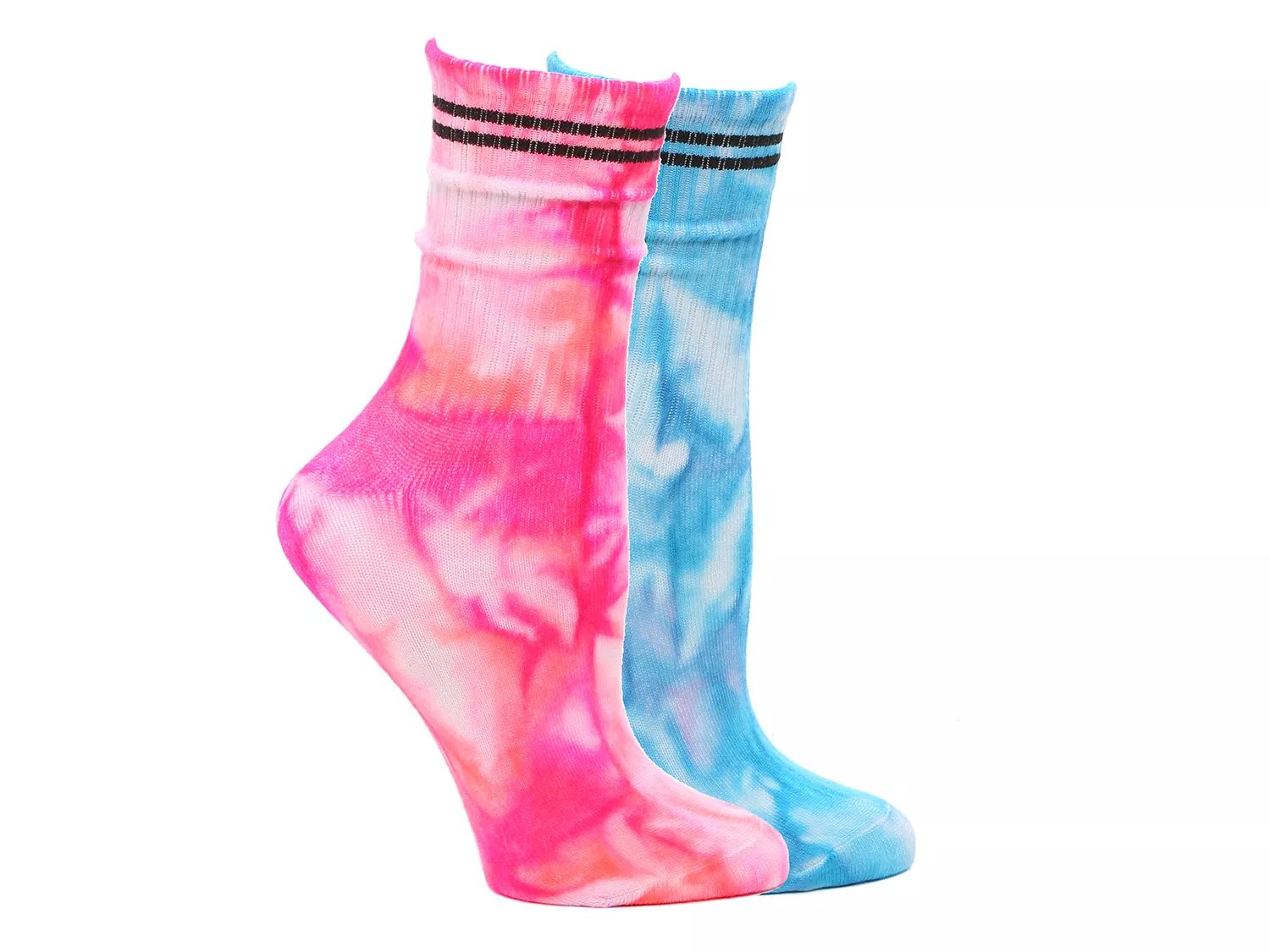  Tie Dye Varsity Women's Crew Socks - 2 Pack 