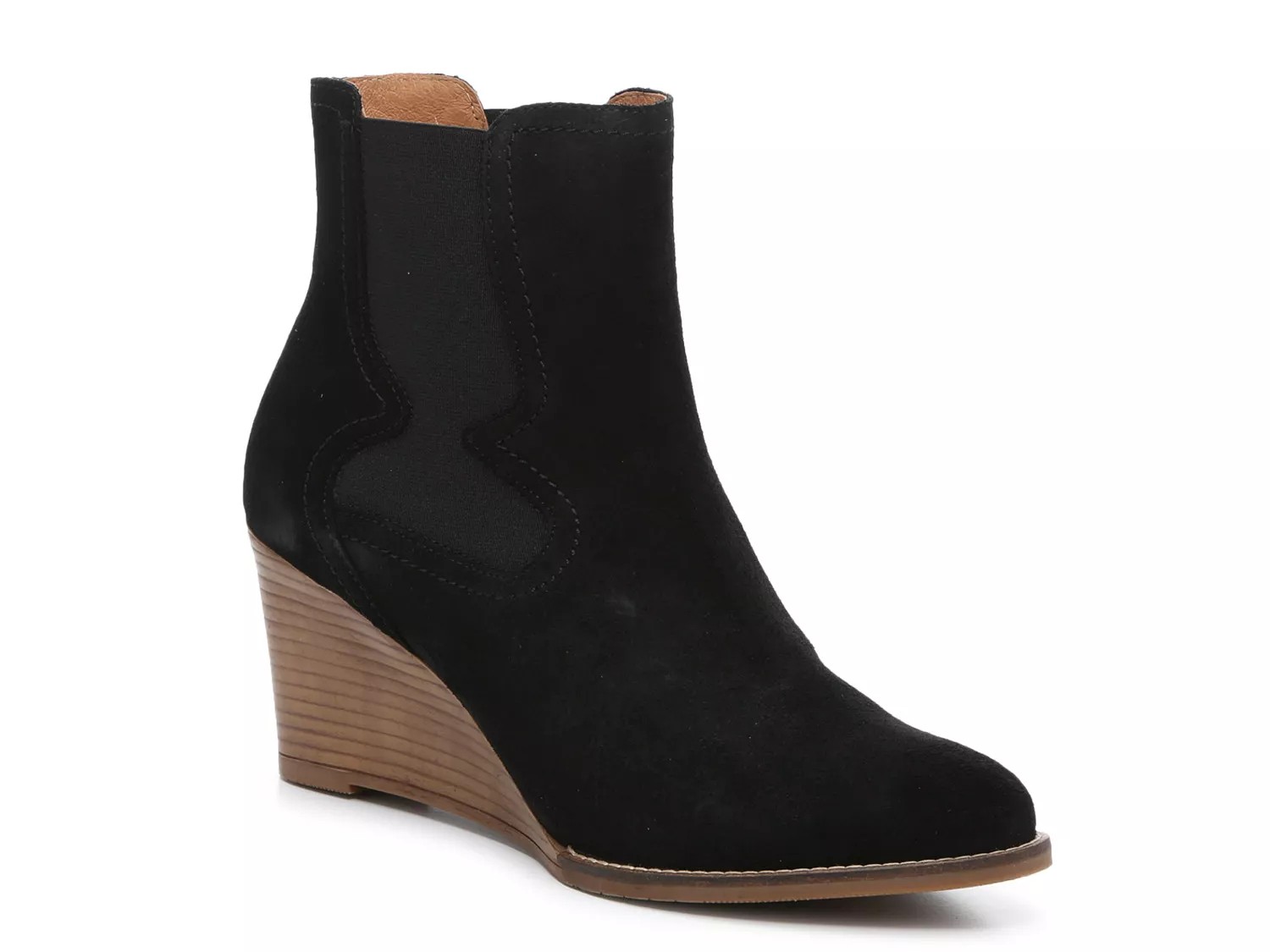 Andre Assous Sadie hot Wedge Chelsea Boot, Size 7.5 M - Black