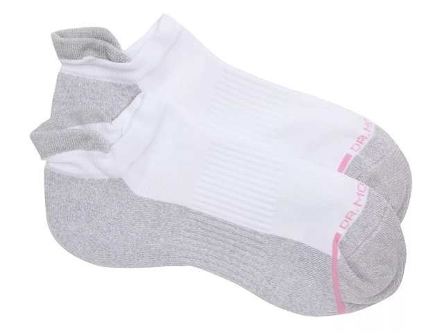 Dr. Motion Solid Half Cushion Compression No Show Socks 2 Pack