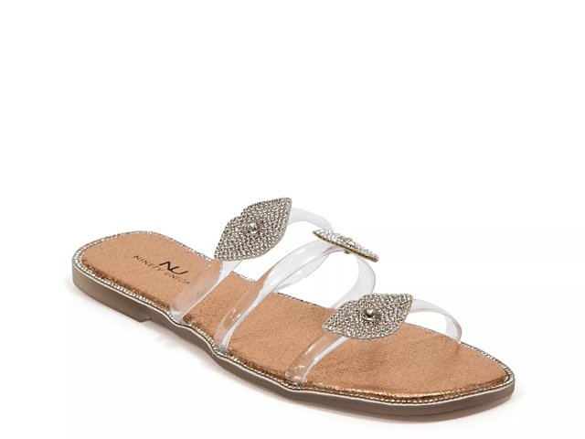 Dsw silver hotsell flat sandals