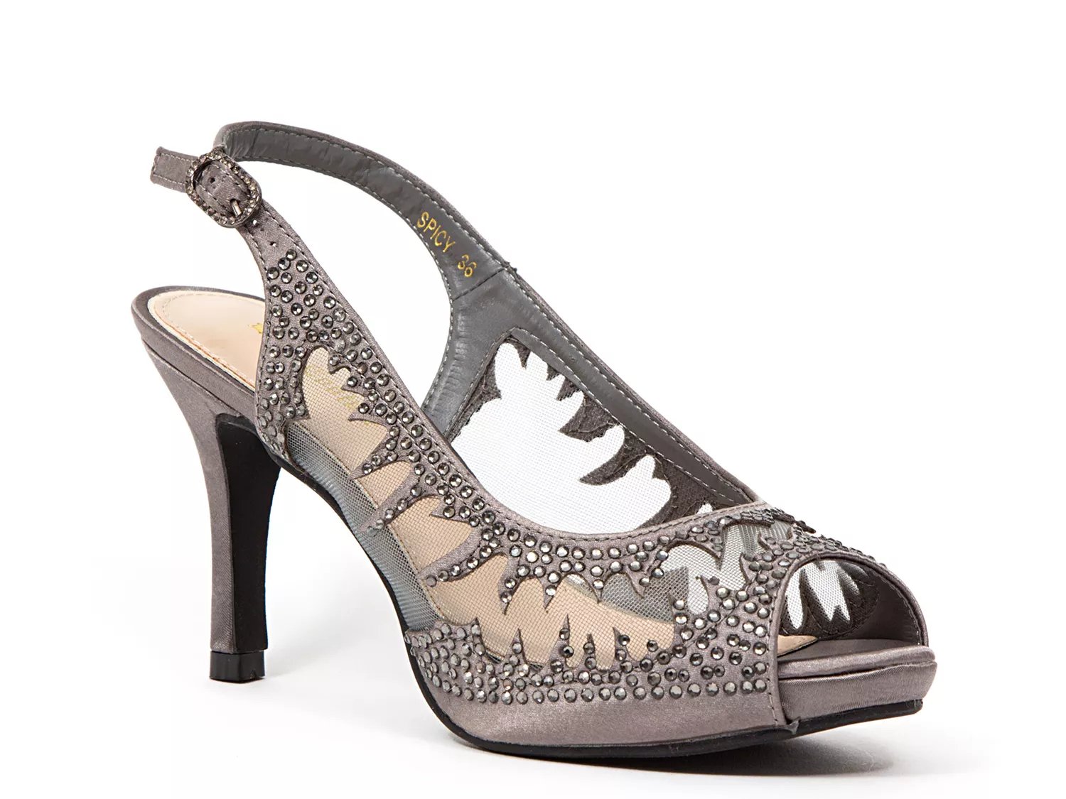 Lady Couture Spicy Sandal | Women's | Pewter Metallic | Size EU 35 / US 5 | Heels | Sandals | Slingback