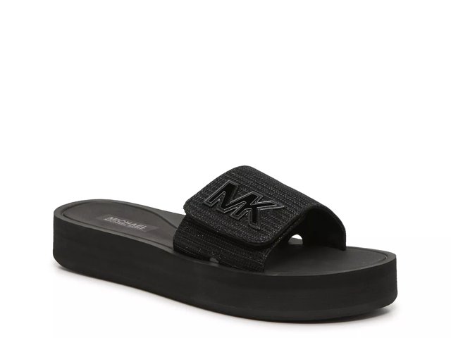 Michael Michael Kors Logo Platform Slide Sandal - Free Shipping | DSW