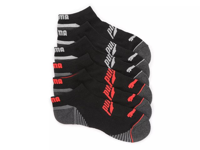 Training Men's No Show Socks - 6 Pack