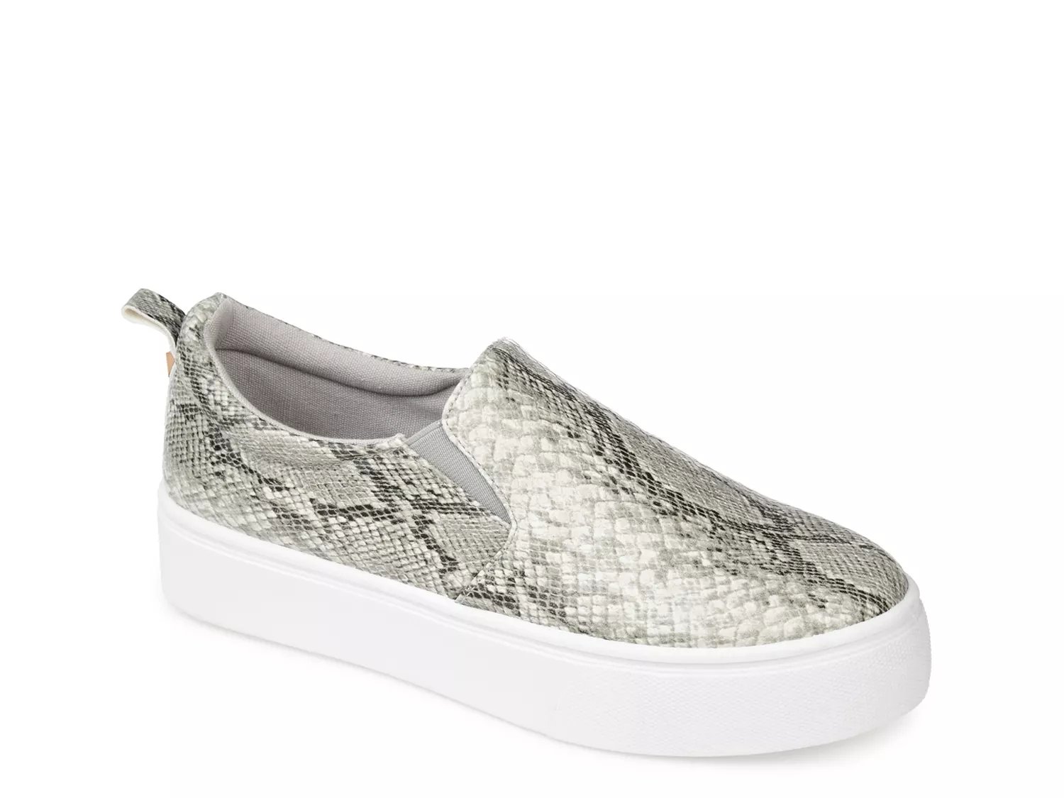 black snakeskin slip on sneakers
