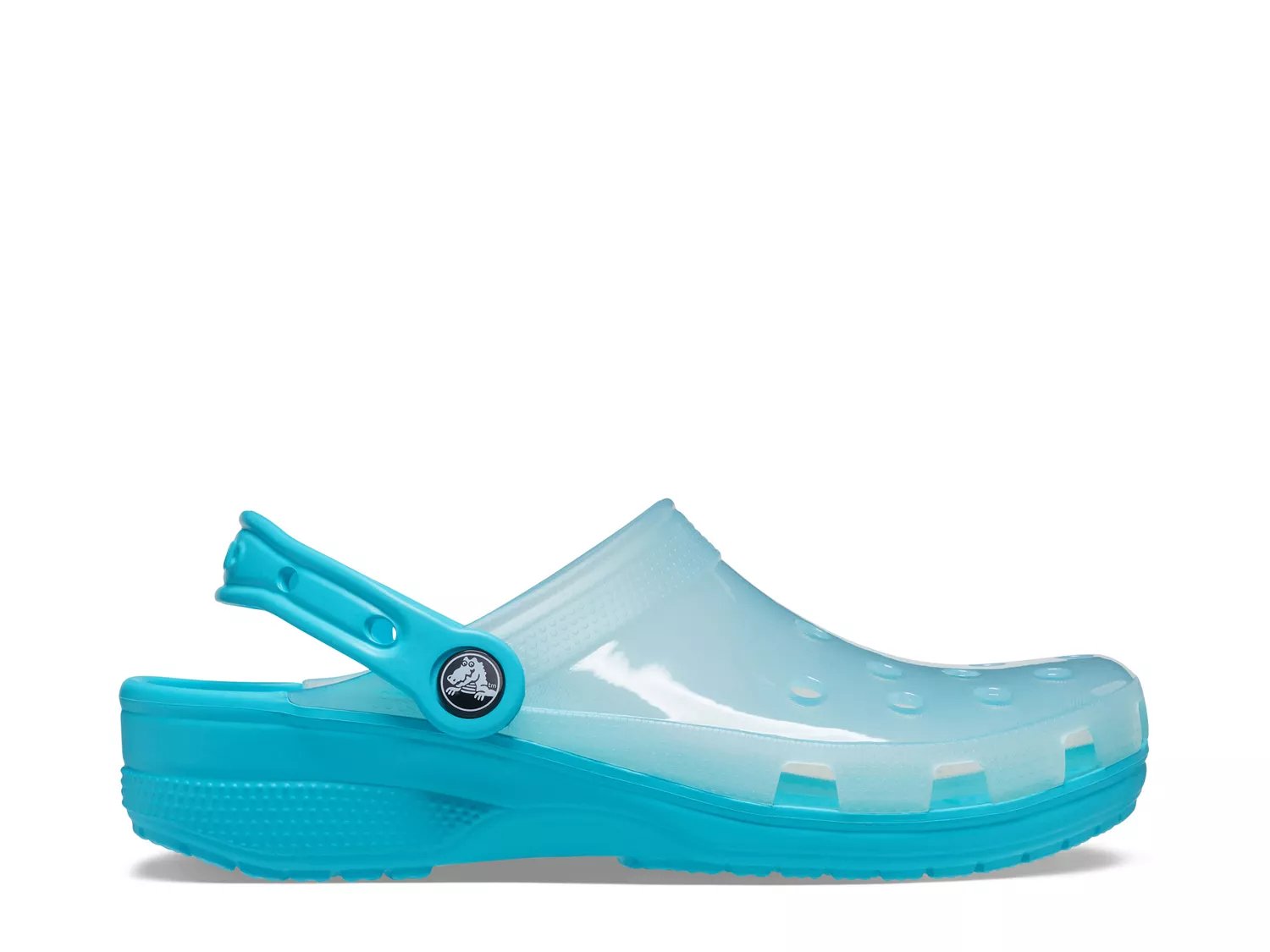 pink translucent crocs