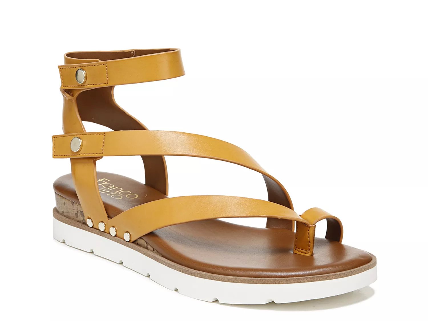 franco sarto yellow sandals