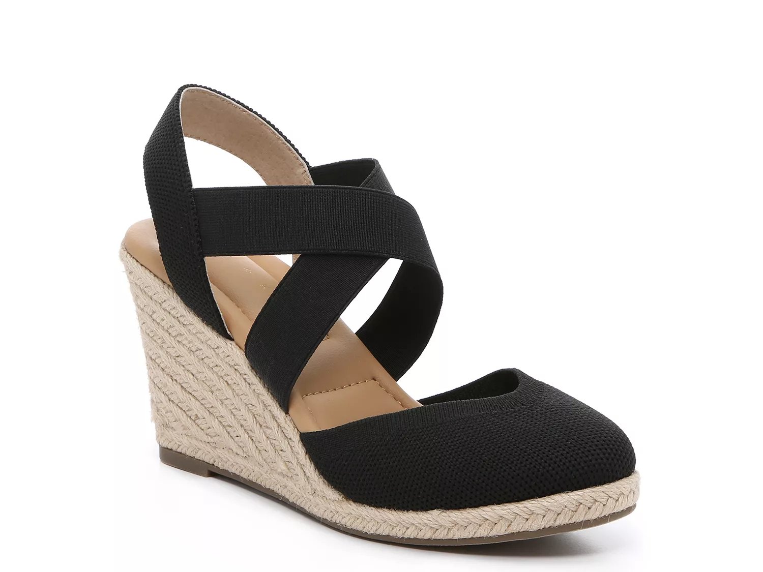 Perphy Slingback Crisscross Espadrille Wedge Heel Sandals For