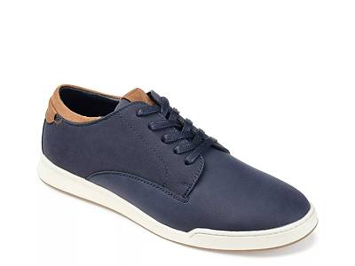 Carlo Mens Blue Canvas Lace Up Lifestyle Sneakers Shoe